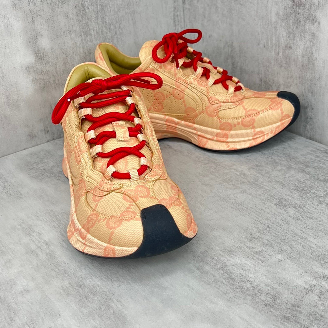 Gucci Run "Beige-Red Monogram"