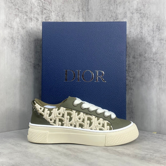 Dior B33  "Khaki Oblique Embroidery"