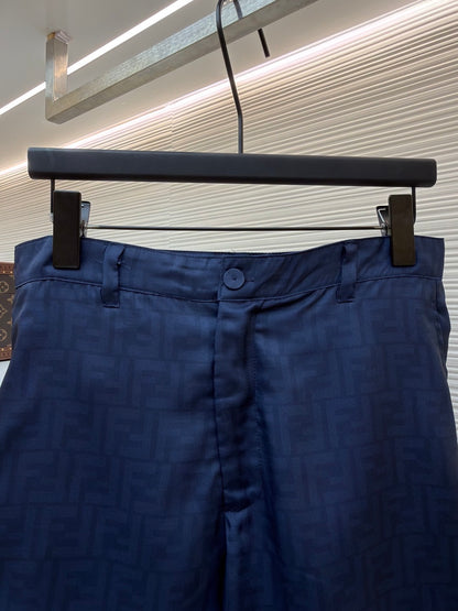 Fendi FF Silk Shorts "Blue"
