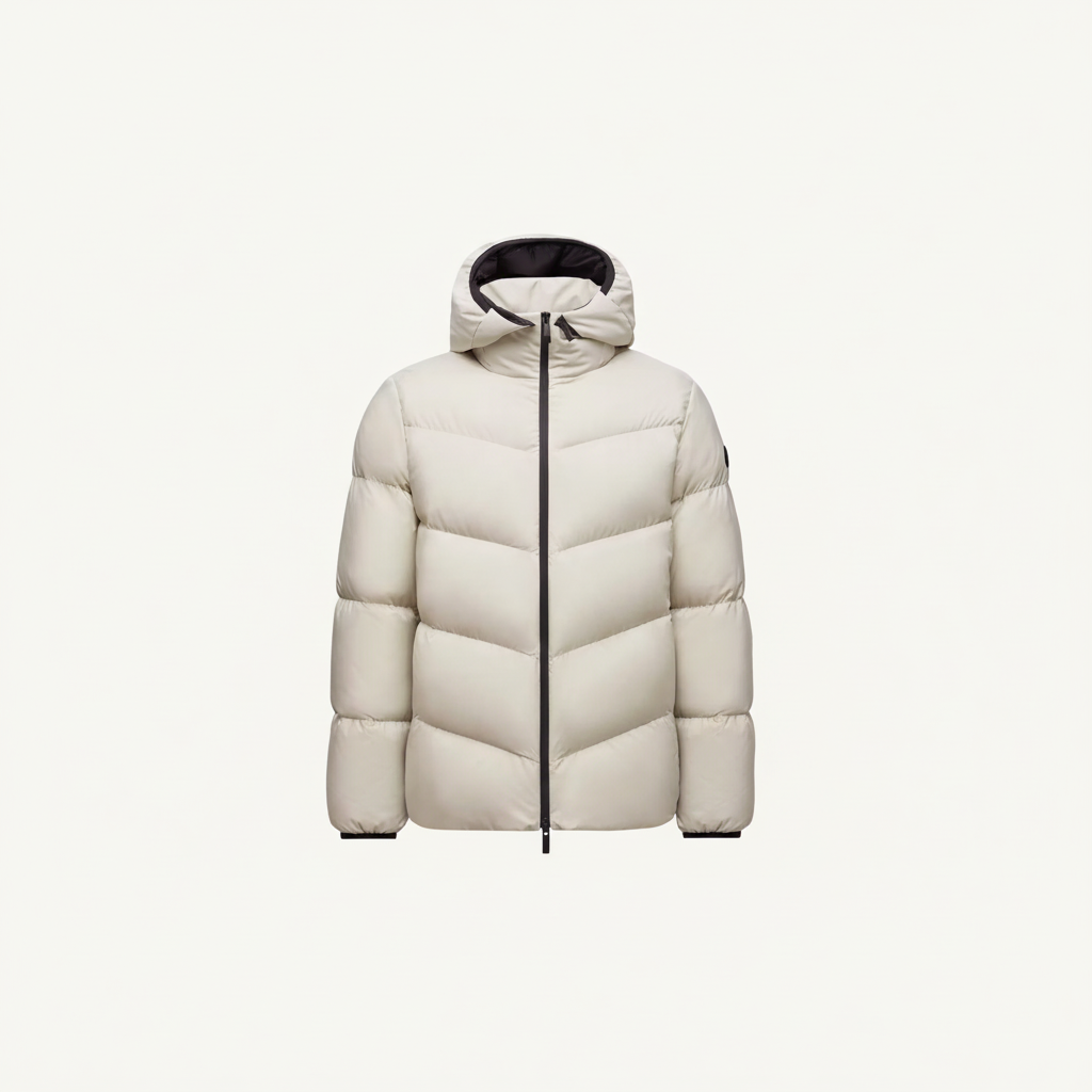 Moncler Forez Hooded Short Down Jacket "Stone Grey"