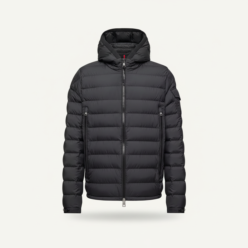 Moncler Galion Hooded Short Down Jacket "Black"