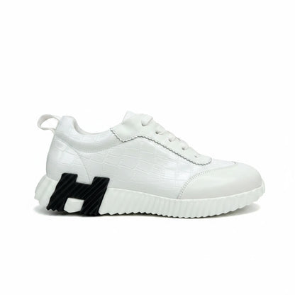 Hermes Bouncing Sneakers "White Crocodile Pattern"