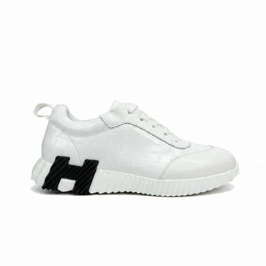 Hermes Bouncing Sneakers "White Crocodile Pattern"