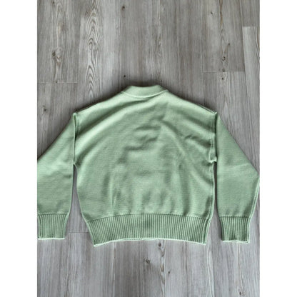 AMI Paris Ami De Coeur Cardigan "Light Green"