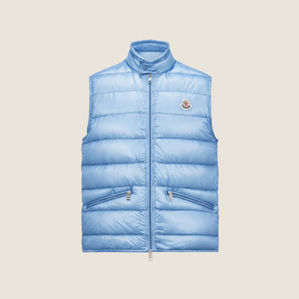 Moncler Gui Down Vest "Baby Blue"