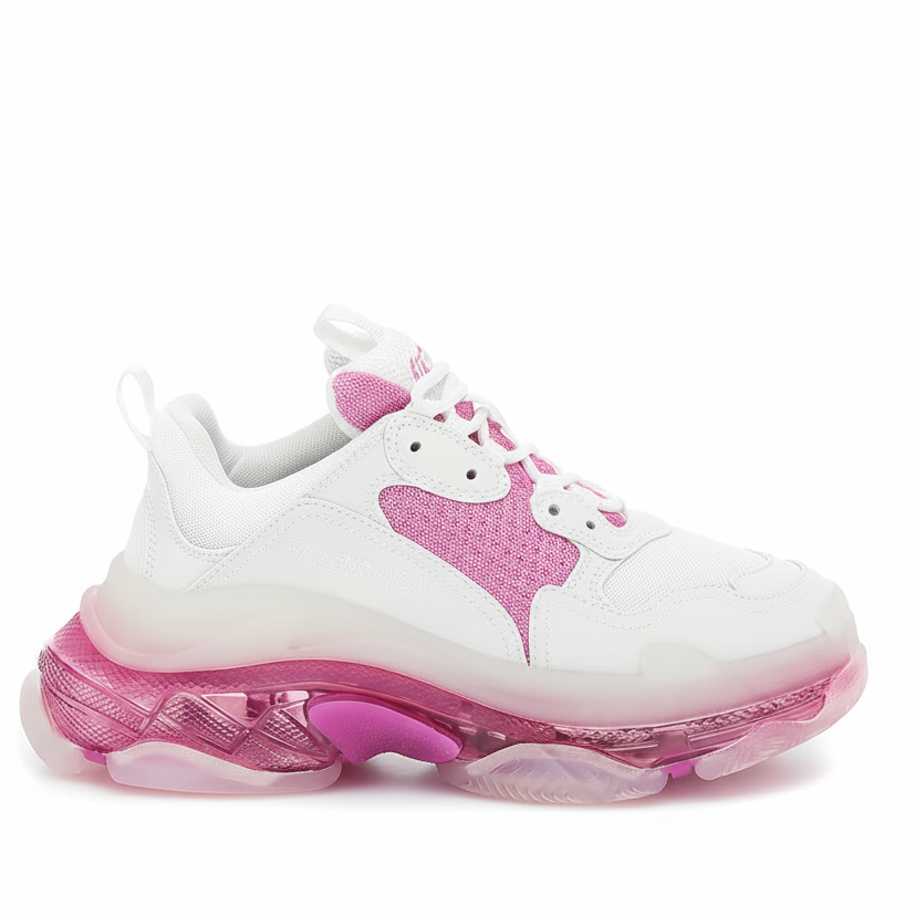Balenciaga Triple S "White-Clear Sole Pink"