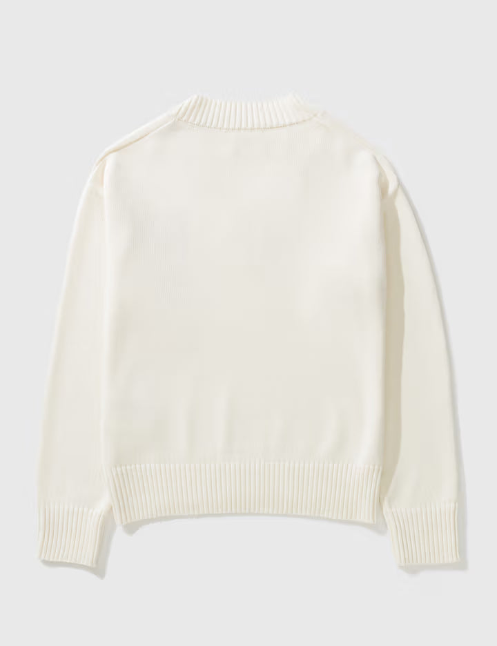 AMI Paris Ami De Coeur V-Neck Sweater "White"