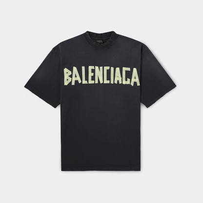 Balenciaga Distressed Logo Print T-Shirt "Black"