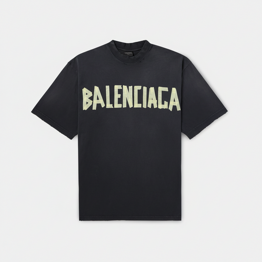 Balenciaga Distressed Logo Print T-Shirt "Black"