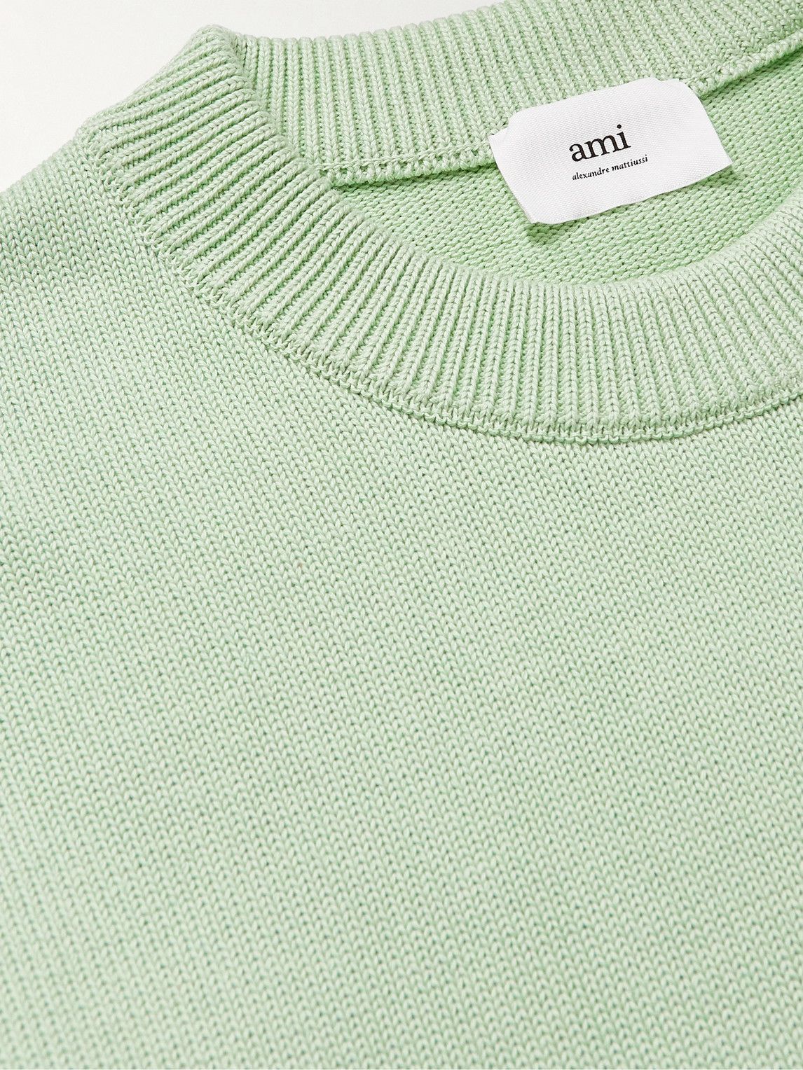 AMI Paris Ami De Coeur Sweater "Light Green"