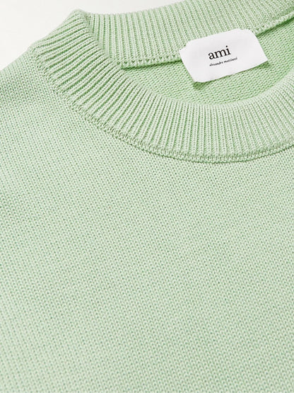 AMI Paris Ami De Coeur Sweater "Light Green"