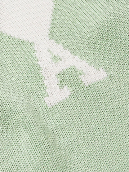 AMI Paris Ami De Coeur Sweater "Light Green"