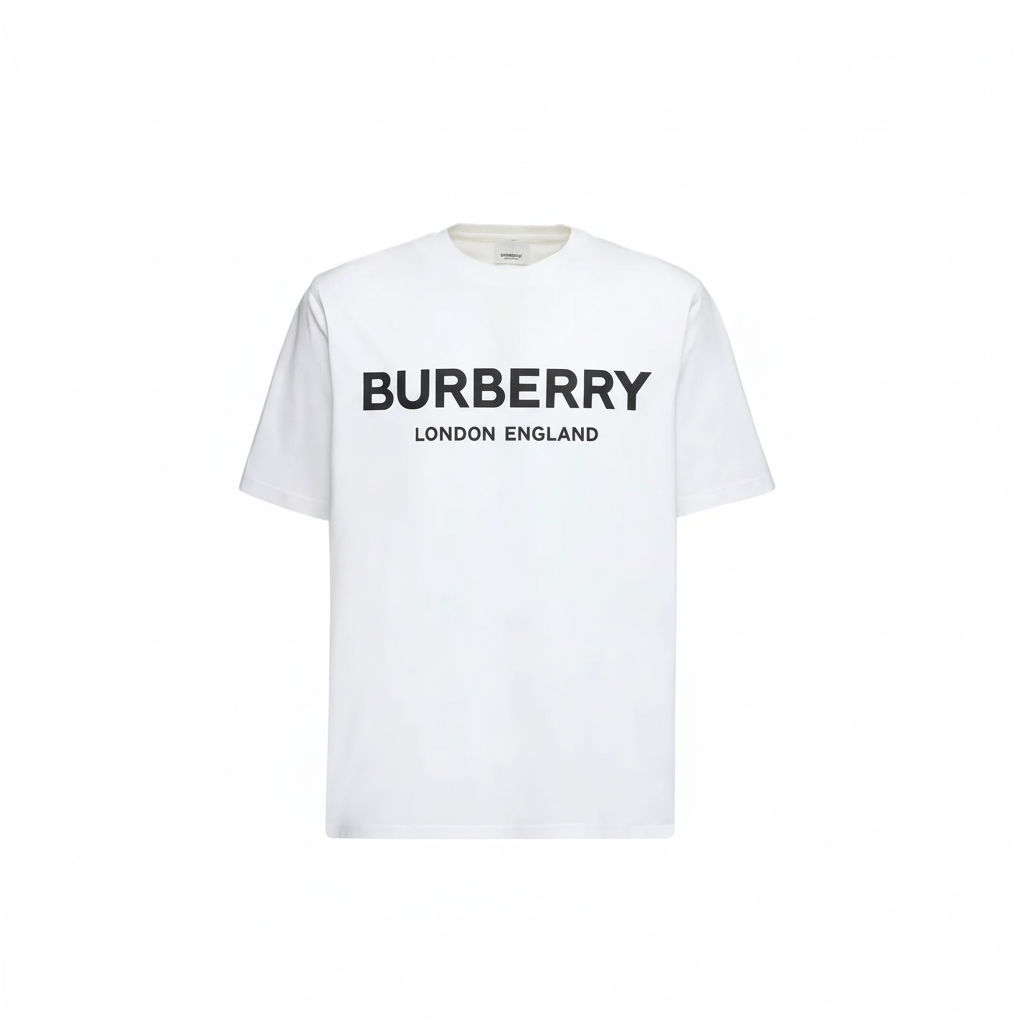 Burberry Logo Print Cotton T-Shirt "White"