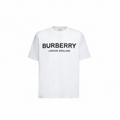 Burberry Logo Print Cotton T-Shirt "White"