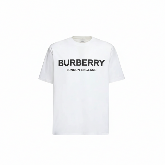 Burberry Logo Print Cotton T-Shirt "White"