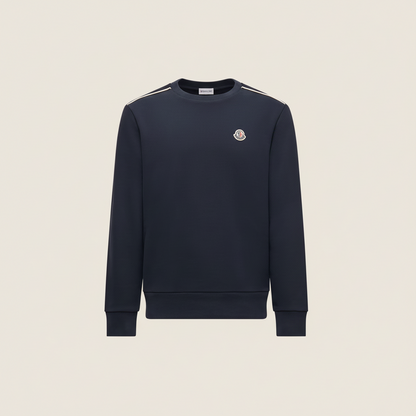 Moncler Logo Patch Cotton Sweatshirt "Navy Blue"