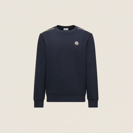 Moncler Logo Patch Cotton Sweatshirt "Navy Blue"
