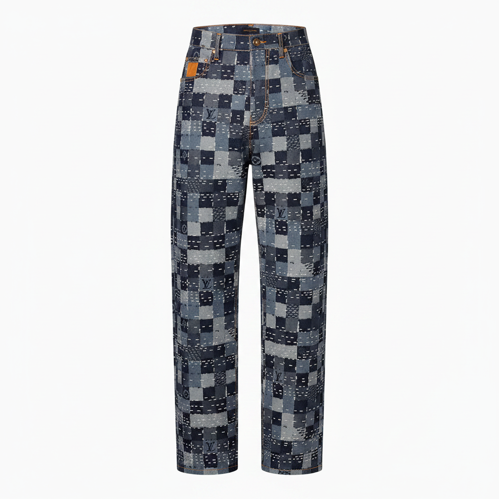 Louis Vuitton Damier Denim Skate Pants