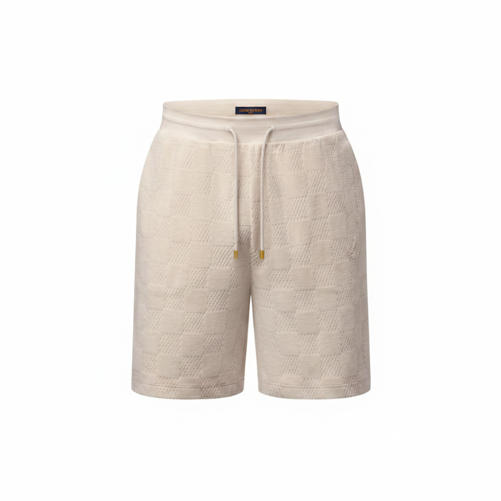 Louis Vuitton Damier French Terry Shorts "Light Beige"