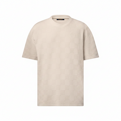 Louis Vuitton Damier French Terry T-Shirt "Light Beige"