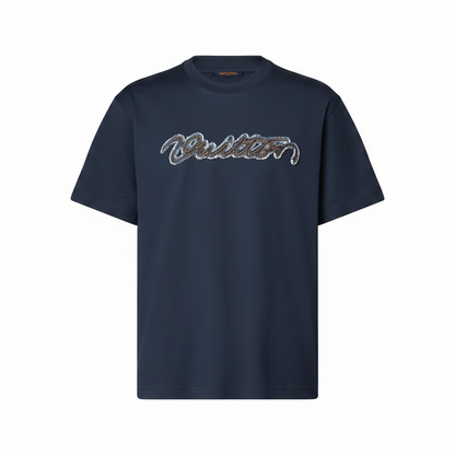 Louis Vuitton Denim Signature Short-Sleeved T-Shirt "Deep Navy"