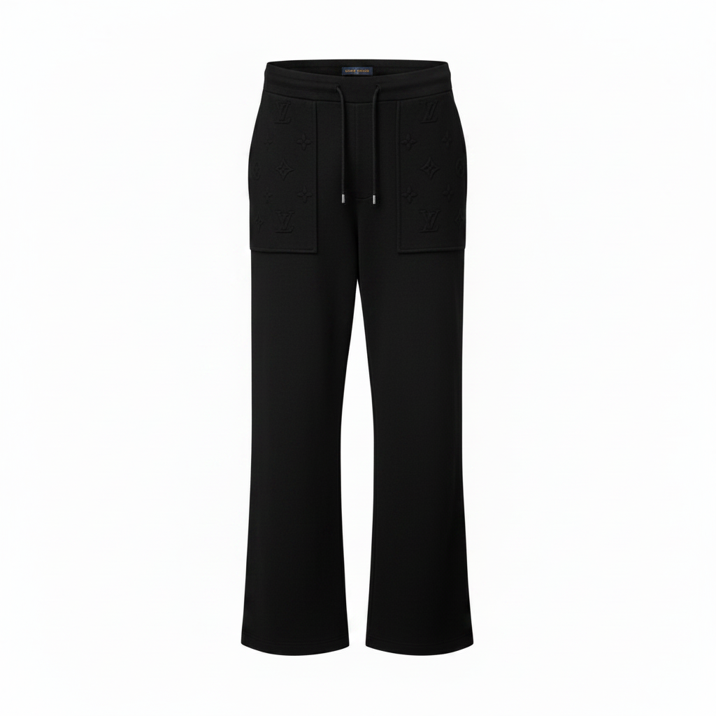 Louis Vuitton Embossed Signature Detail Pants "Black"