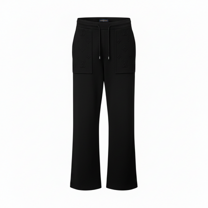 Louis Vuitton Embossed Signature Detail Pants "Black"
