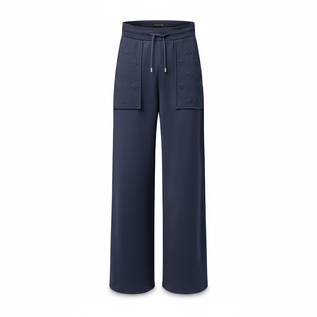 Louis Vuitton Embossed Signature Detail Pants "Dark Navy"