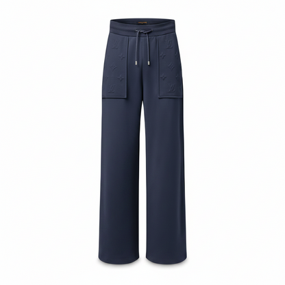 Louis Vuitton Embossed Signature Detail Pants "Dark Navy"