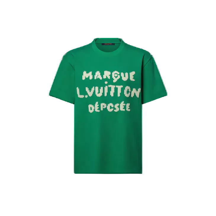 Louis Vuitton Embroidered Signature Short-Sleeved T-Shirt "Vibrant Green"
