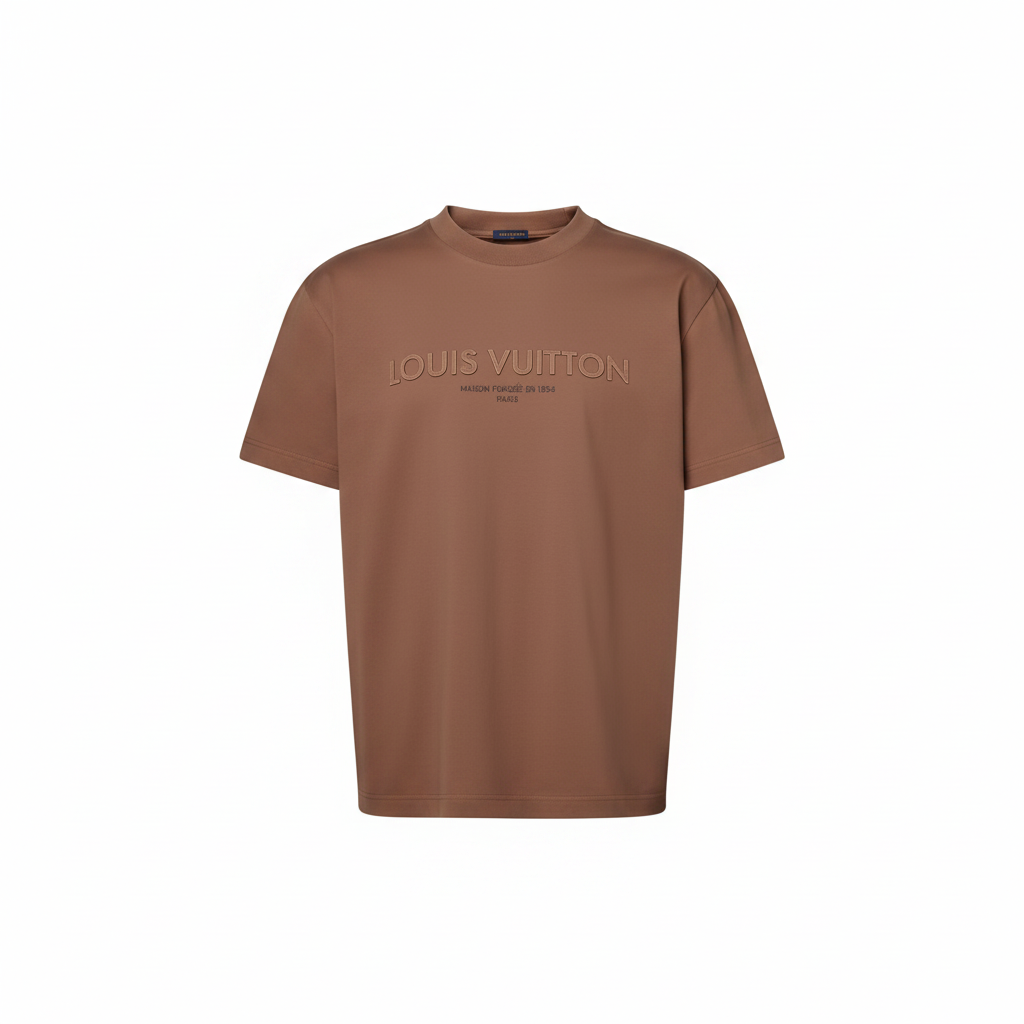 Louis Vuitton Embroidered Signature T-Shirt "Amber Brown"