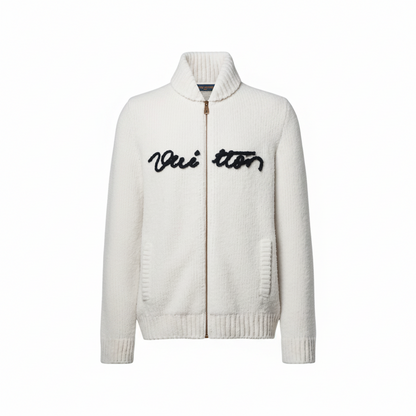 Louis Vuitton Embroidered Signature Zippered Blouson "Milky White"