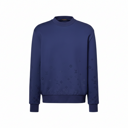 Louis Vuitton Flock Print Gradient Long-Sleeved Crewneck "Blue"