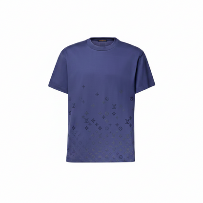 Louis Vuitton Gradient Signature Flock Print T-Shirt "Blue"