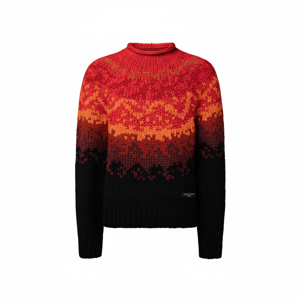 Louis Vuitton Jacquard Pullover "Lava Falls Red"