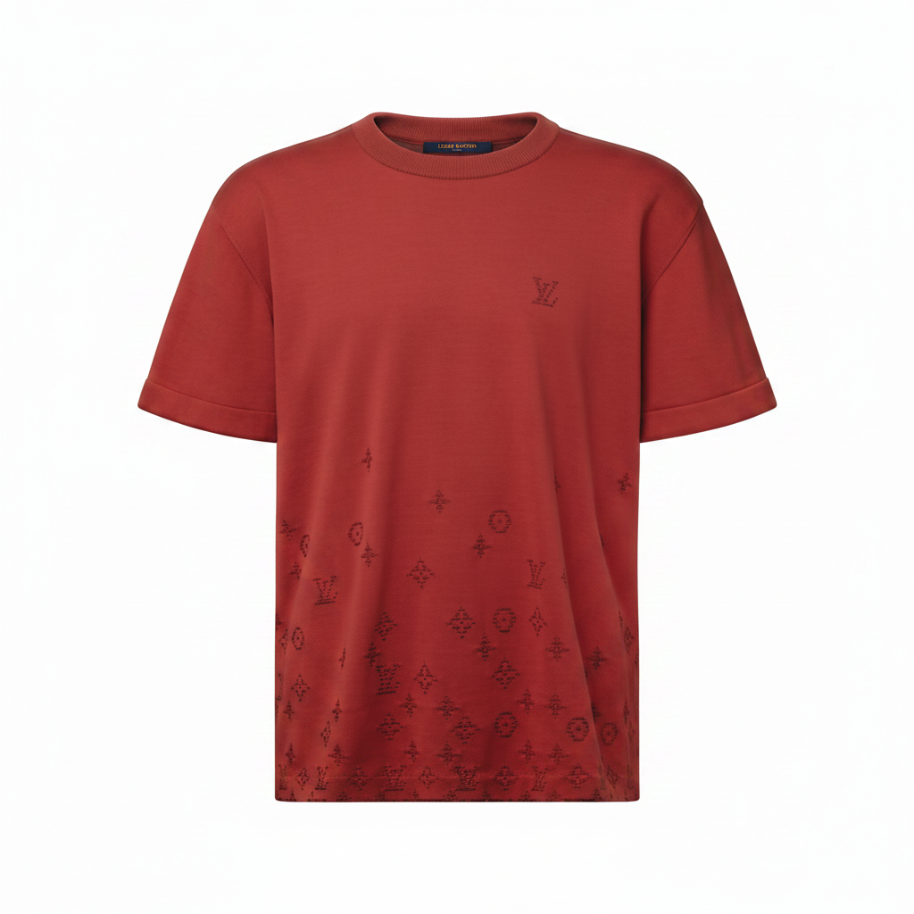 Louis Vuitton Jacquard Short-Sleeved Crewneck "Ketchup"