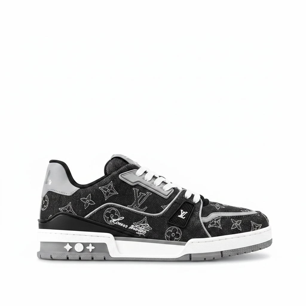 Louis Vuitton LV Trainers "Grey-Black Denim"