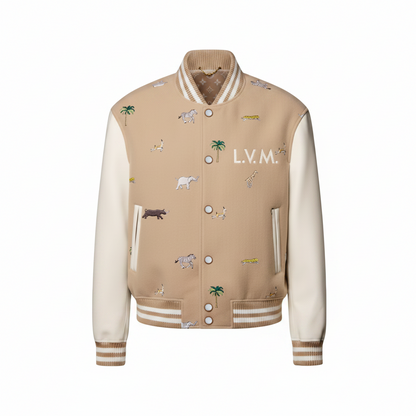 Louis Vuitton x The Darjeeling Limited Embroidered Varsity Blouson "Beige"