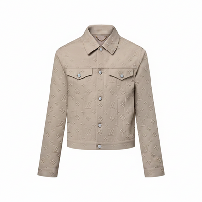 Louis Vuitton Monogram Embossed Denim Jacket "Ivory"