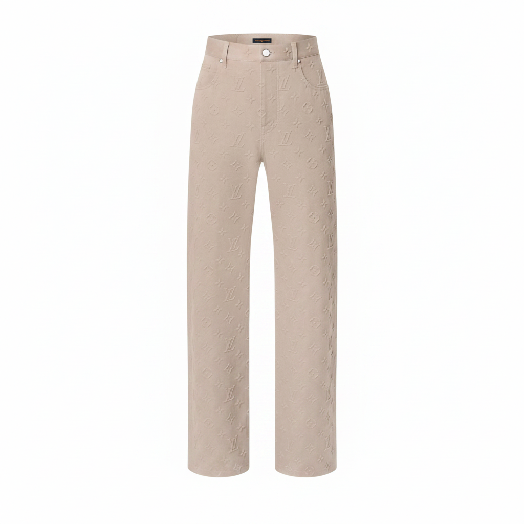 Louis Vuitton Monogram Embossed Skate Pants "Ivory"