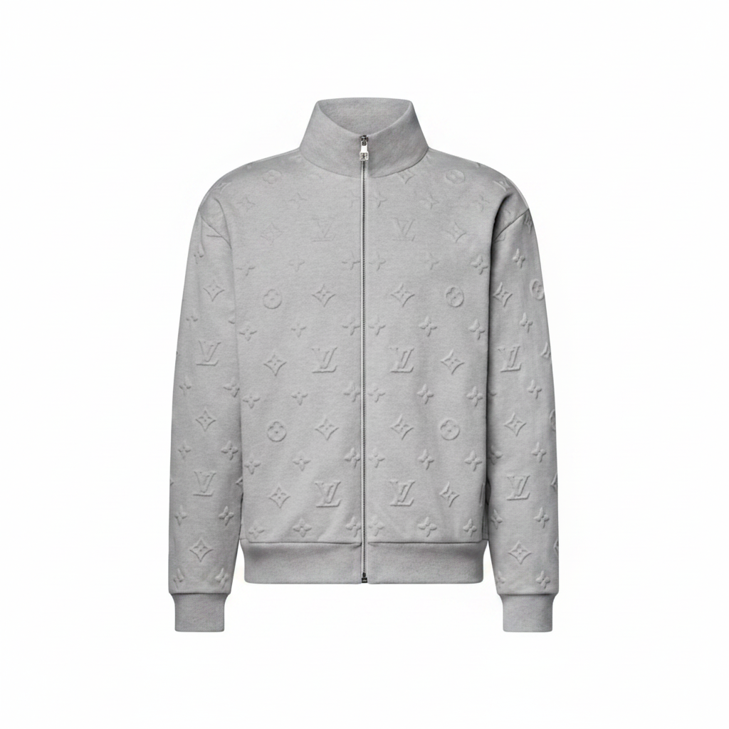 Louis Vuitton Monogram Embossed Track Top "Grey"