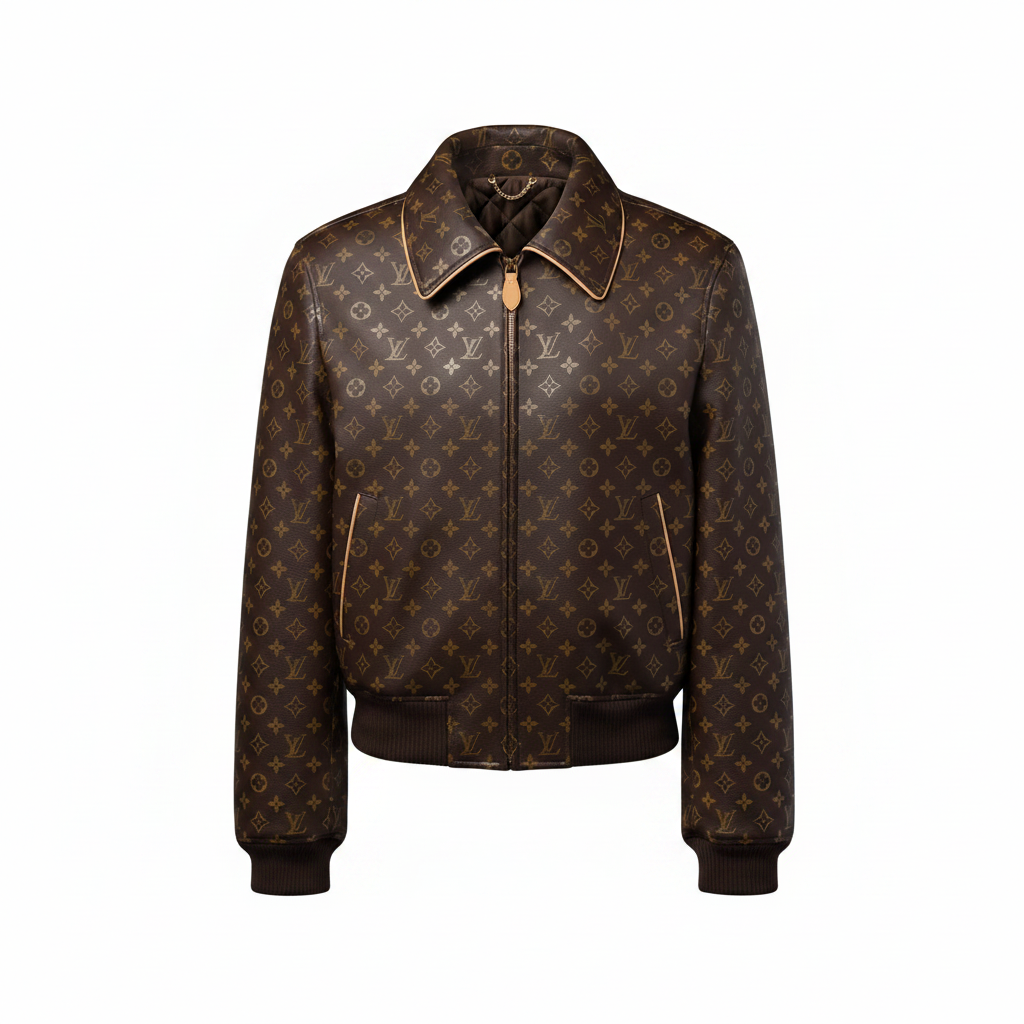 Louis Vuitton Monogram Padded Leather Blouson "Brown"