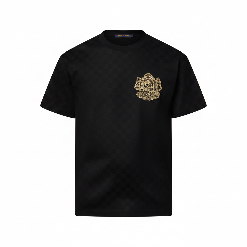 Louis Vuitton Signature Patch Cotton T-Shirt "Black"