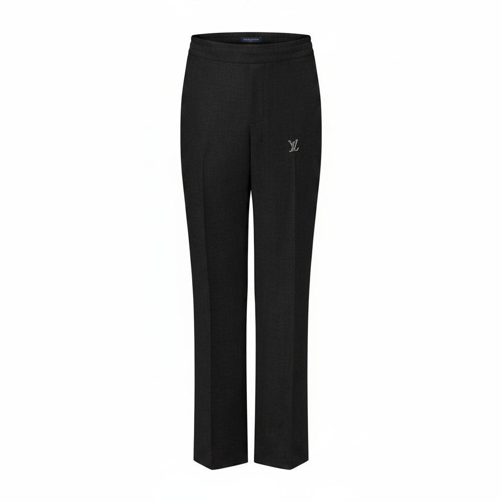 Louis Vuitton Tailored Technical Wool Track Pants "Black"