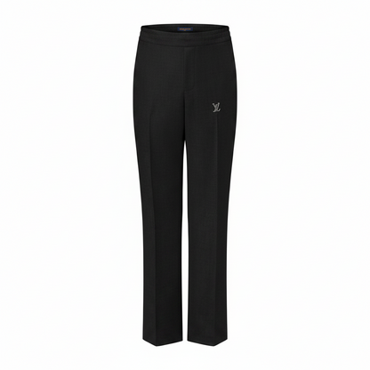 Louis Vuitton Tailored Technical Wool Track Pants "Black"