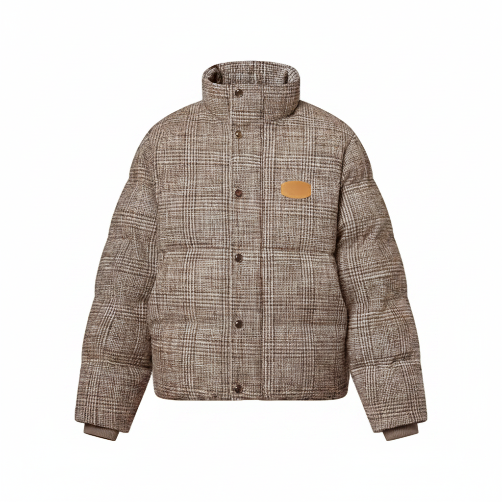 Louis Vuitton Tweed Down Blouson "Dark Caramel"
