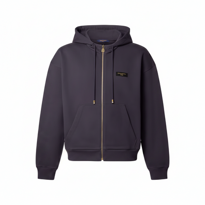 Louis Vuitton Vintage Zipped Hooded Blouson "Purple Indigo"