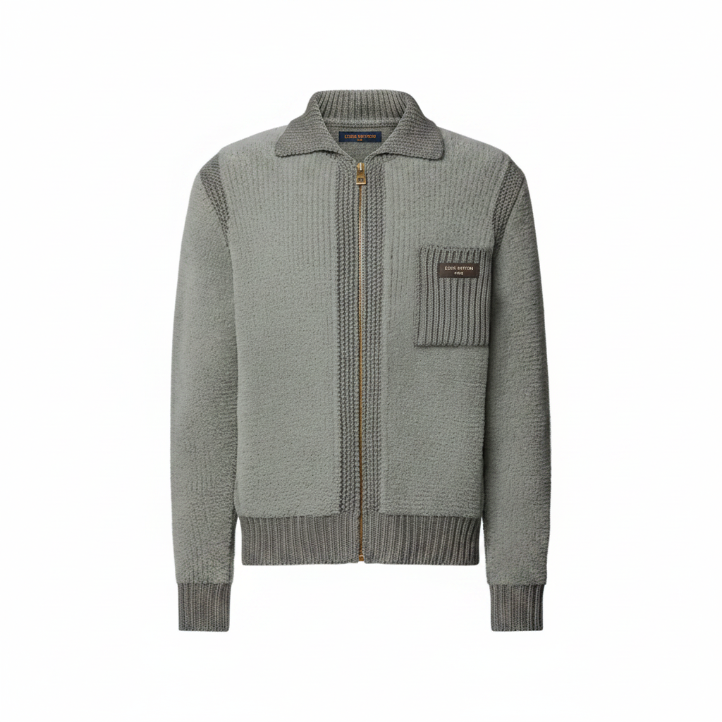 Louis Vuitton Zippered Textured Overshirt "Cameo Green"