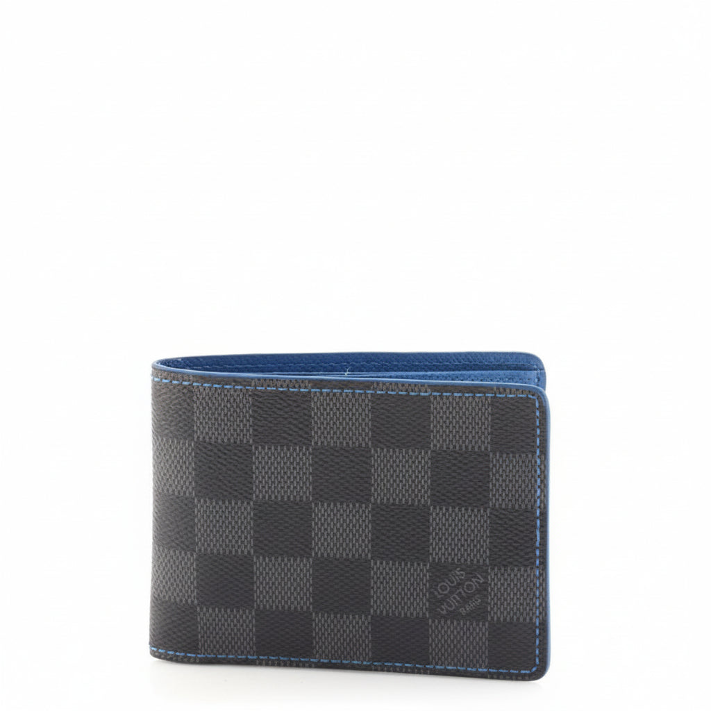 Louis Vuitton Slender Wallet Damier Graphite Blue