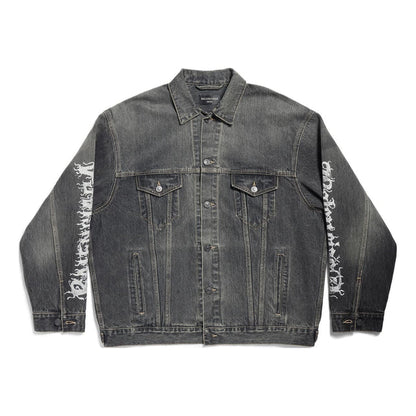 Balenciaga Metal Logo Denim Jacket